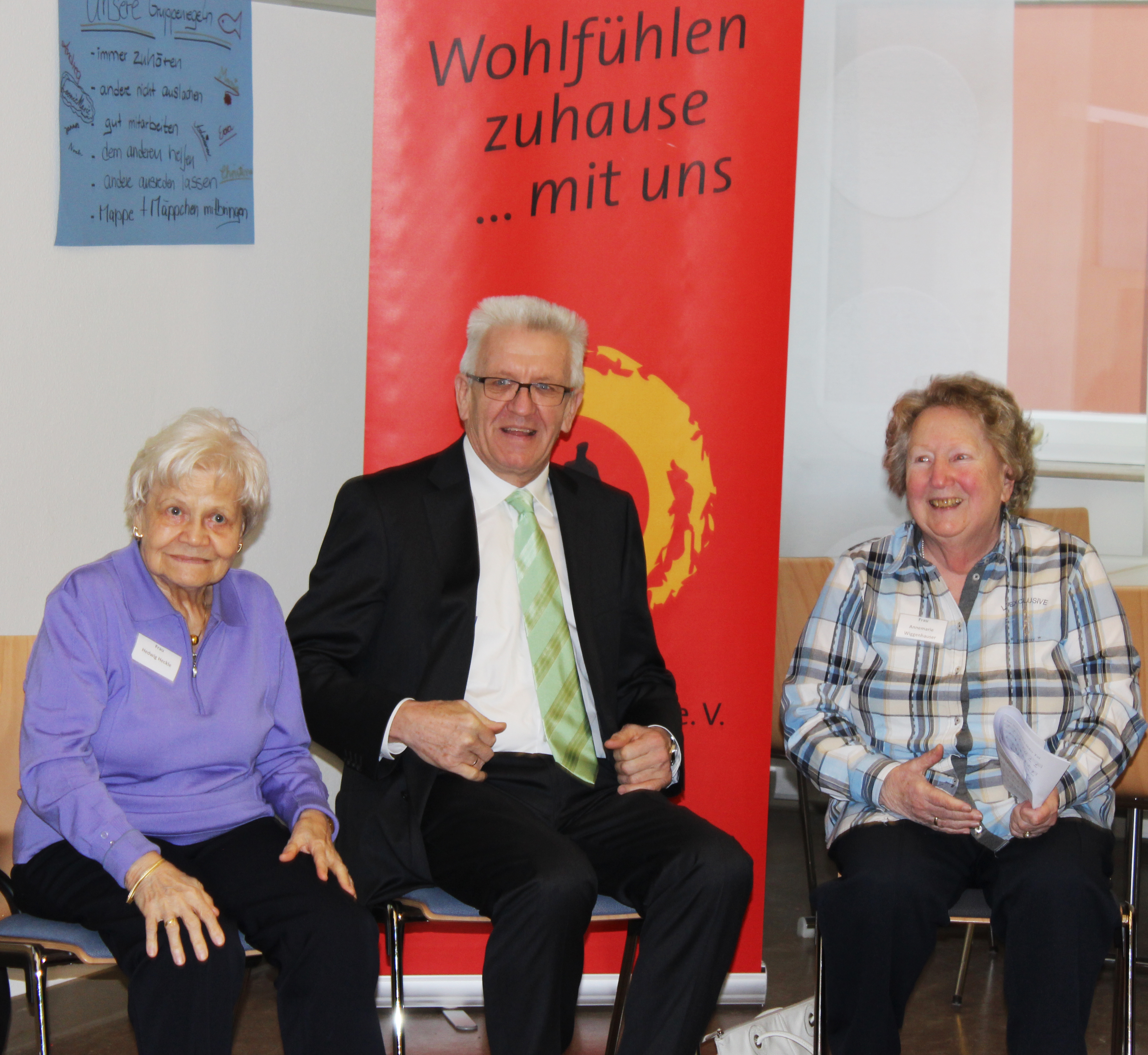 Informationsgespräch mit Ministerpräsident Winfried Kretschmann zur Situation der häuslichen Pflege